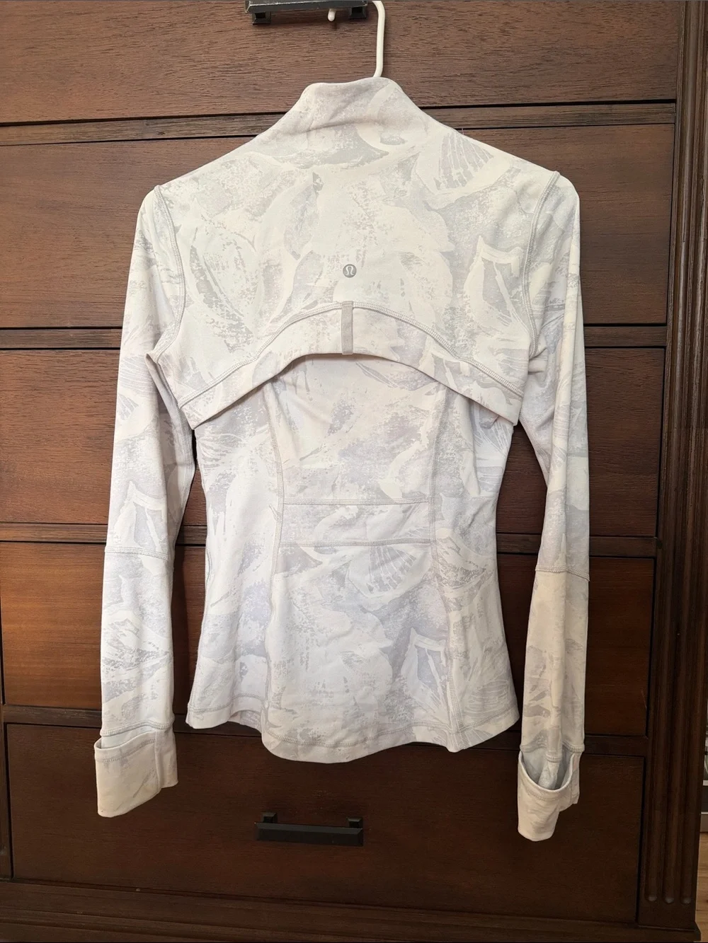 lululemon athletica Light Gray Patterned Zip Jacket